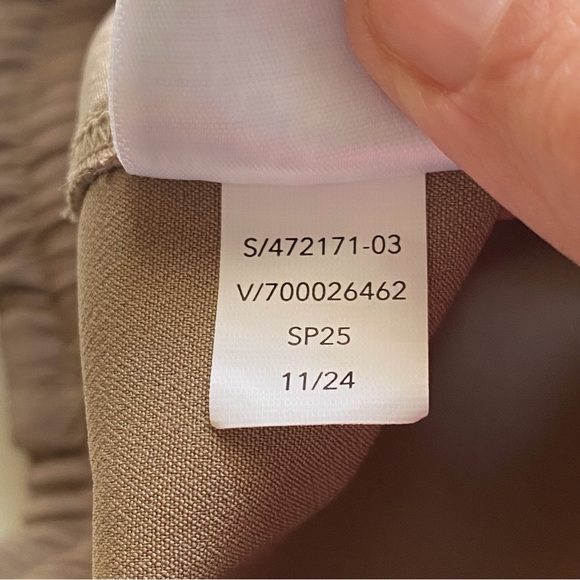 Athleta Promenade High Rise Cargo Pant Woman XL Tan Wide Leg Coastal Office 2024 - Picture 11 of 16